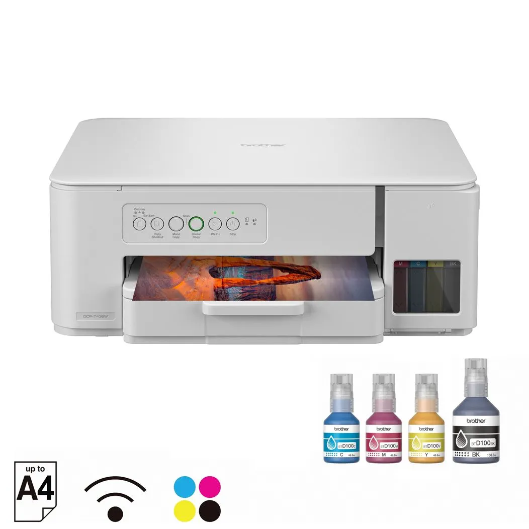 BROTHER DCP-T436W Multifunction (Print Scan Copy) WiFi Ink Tank Printer