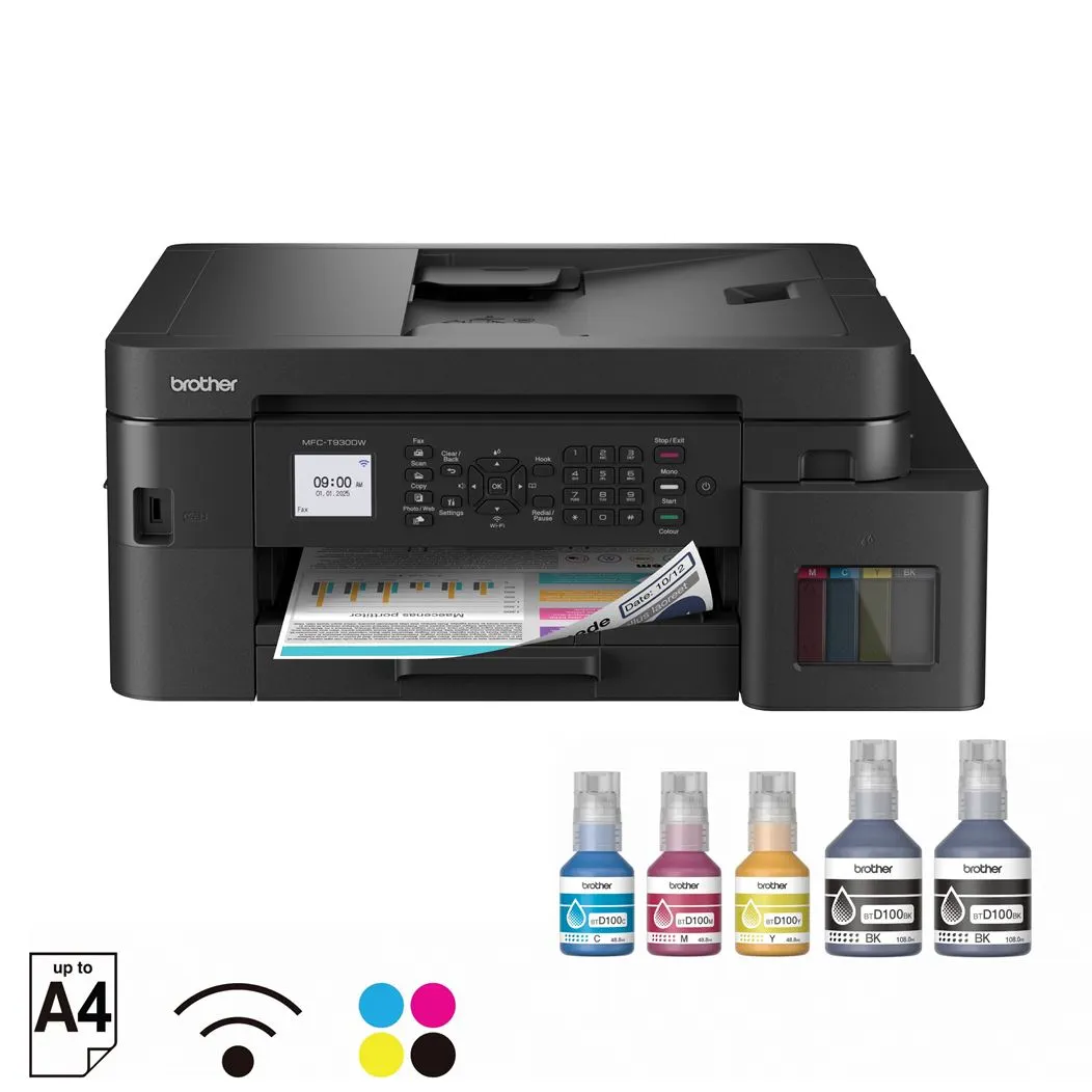 BROTHER MFC-T930DW WiFi Ink Tank Printer – All In One Print, Scan, Copy, Fax with Auto Duplex, ADF & Ethernet