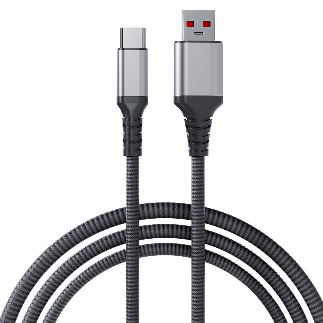 LAPCARE HOOK 65W USB-A to Type-C Fast Charging Braided Durable Nylon Cable (LOX-547)